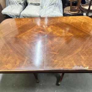 Mesa De Jantar Estilo Inglês Em Jacarandá C/ 2 Tábuas De Ext