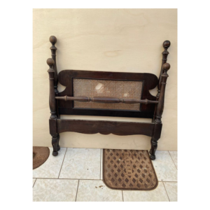 Cama Colonial Em Imbuia Maciça De Solteiro