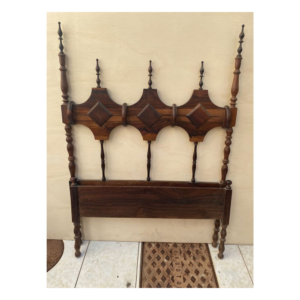 Cama De Solteiro Em Jacarandá Torneada Maciça (completa)