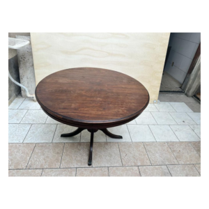 Mesa De Jantar Redonda Em Jacarandá Sem Extensão